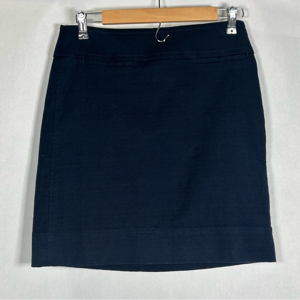 Talbots Navy Tweed Pencil Skirt Size 4
